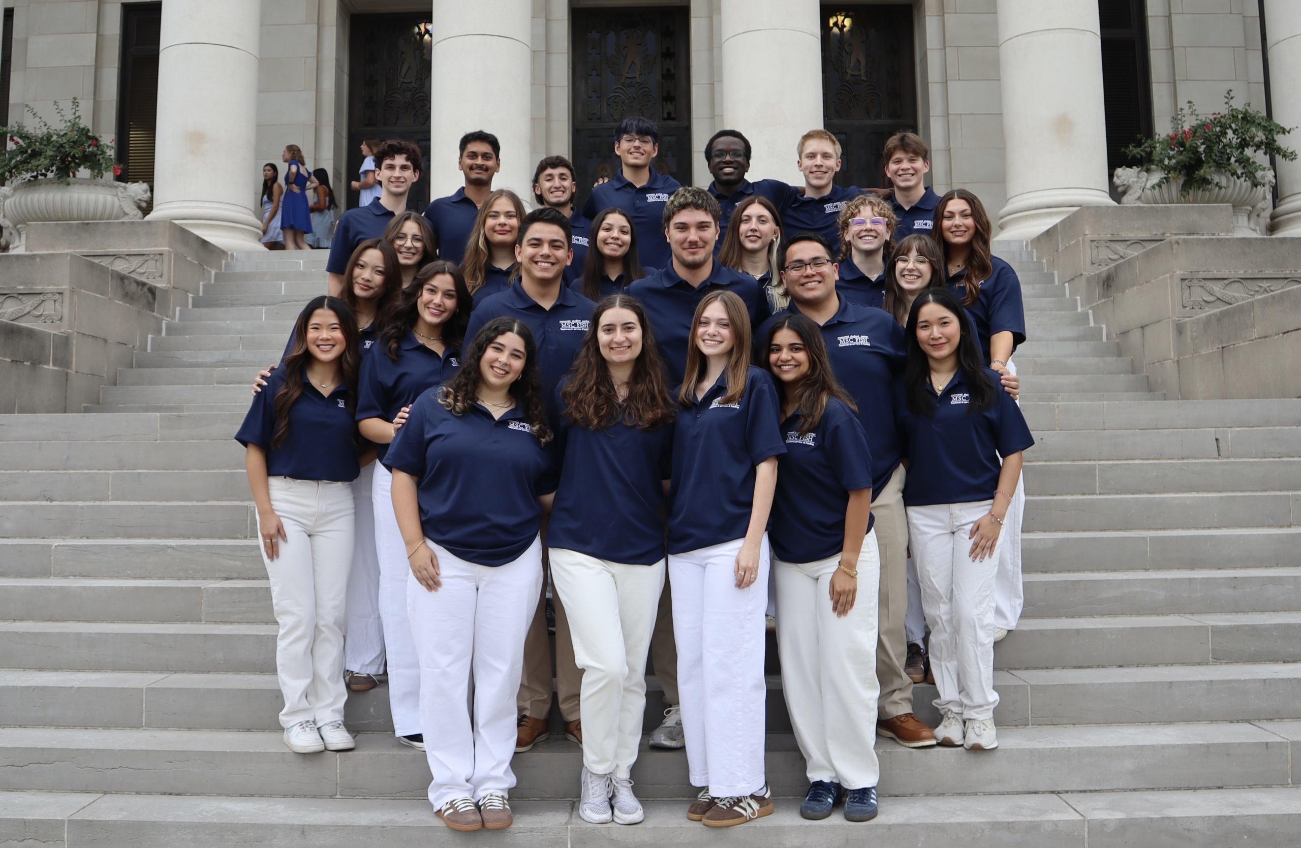 All staff in polos